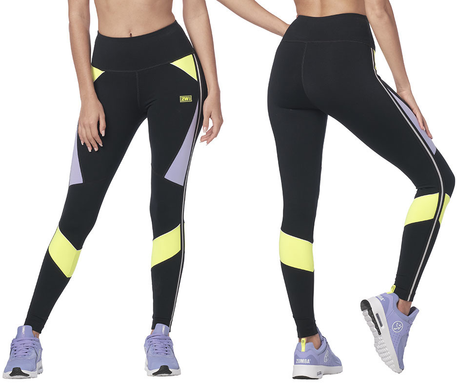 Zumba Dance In Color High Waisted Ankle Leggings,Medium